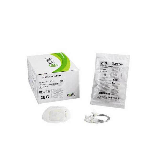 HIgH-Flo2 Sub-Q Infusion Set with Winged Hub, 2 X 26 Gauge, 6 mm, 0.2 mL, 20 Inch - Each - Image 1