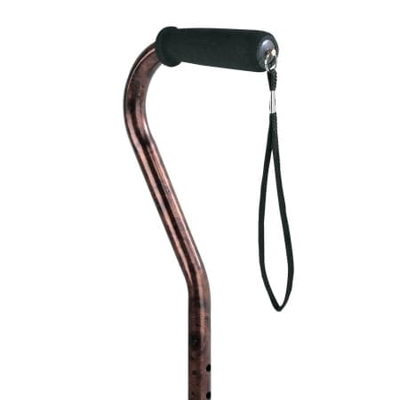 Carex Aluminum Offset Cane with Padded Handle, Bronze - Each - Image 1