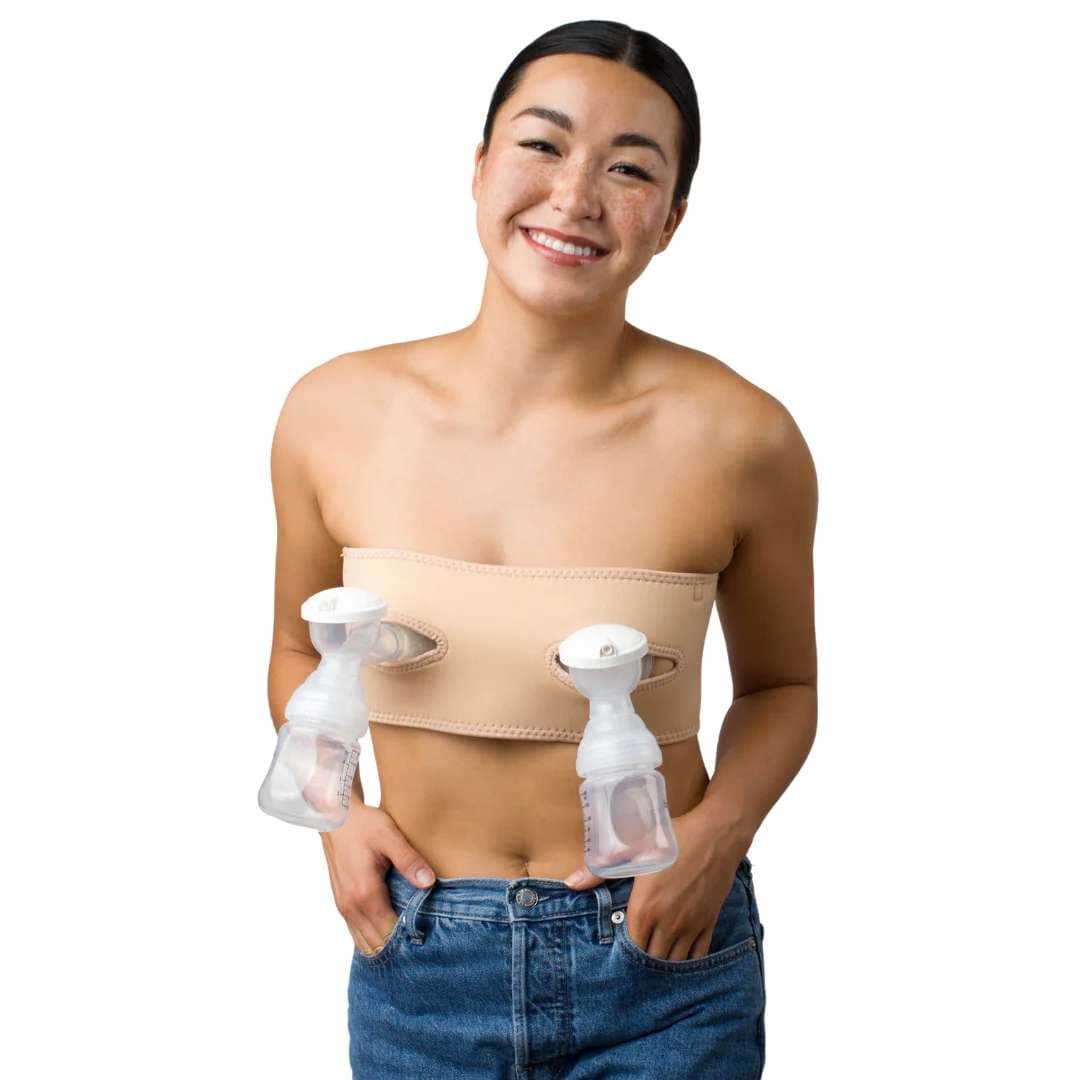 LaVie Pump Strap Hands-Free Pumping & Nursing Bra, Beige - Each - Image 1