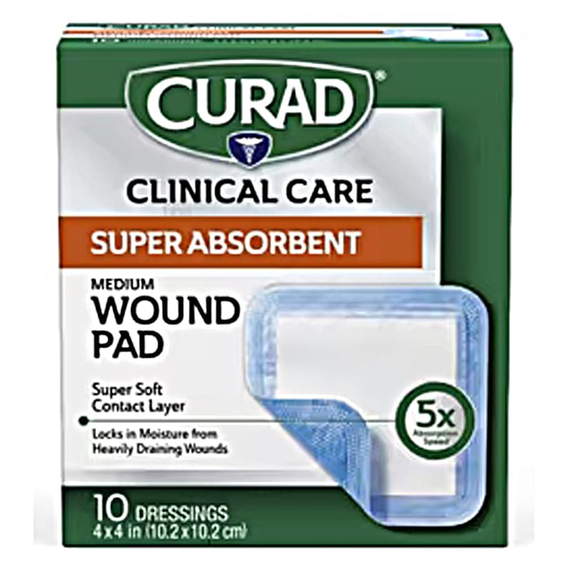 Curad Clinical Care Super Absorbent Wound Dressings - Case of 240 - Image 1