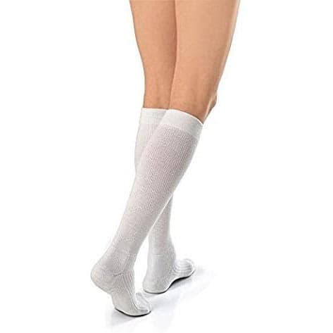 Jobst Activewear Compression Socks, 20-30 mmHg, Large-Full Calf, Cool White - Pair - Image 1