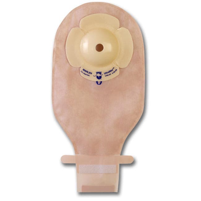 UltraMax 1-Piece Deep Convex Drainable Pouch, Pre-Cut, 1-5/8 Inch, Transparent - Box of 5 - Image 1