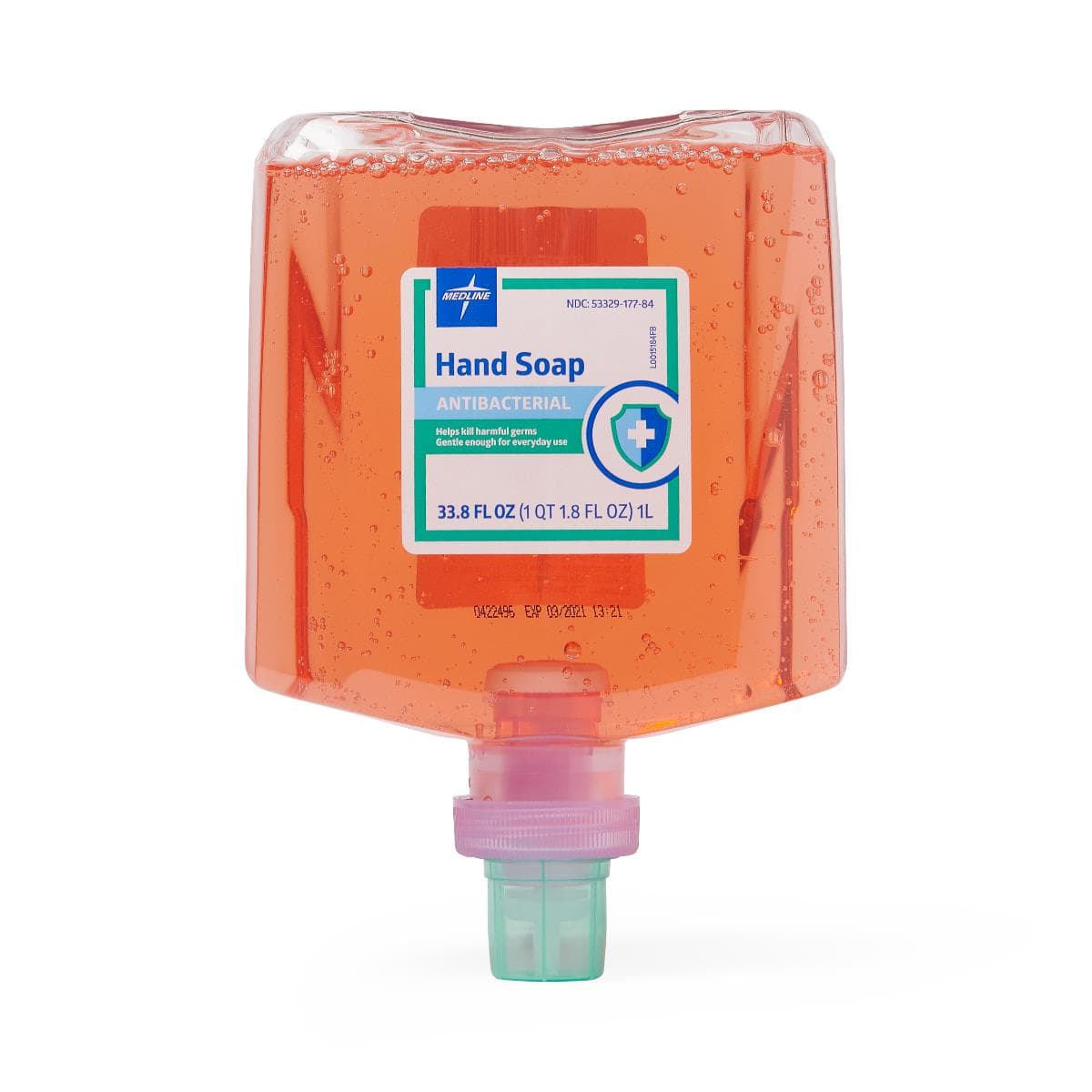 Medline 1000 mL Spectrum Antibacterial Liquid Hand Soap - Case of 4 - Image 1