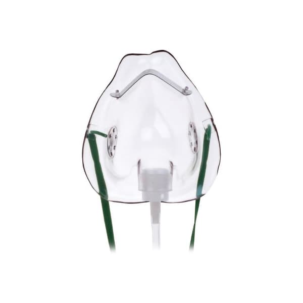 Hudson RCI Oxygen Mask Clear Adjustable Head Strap and Nose Clip, without valve, One Size Fits Most, 7 Foot Tubing Length - Image 1