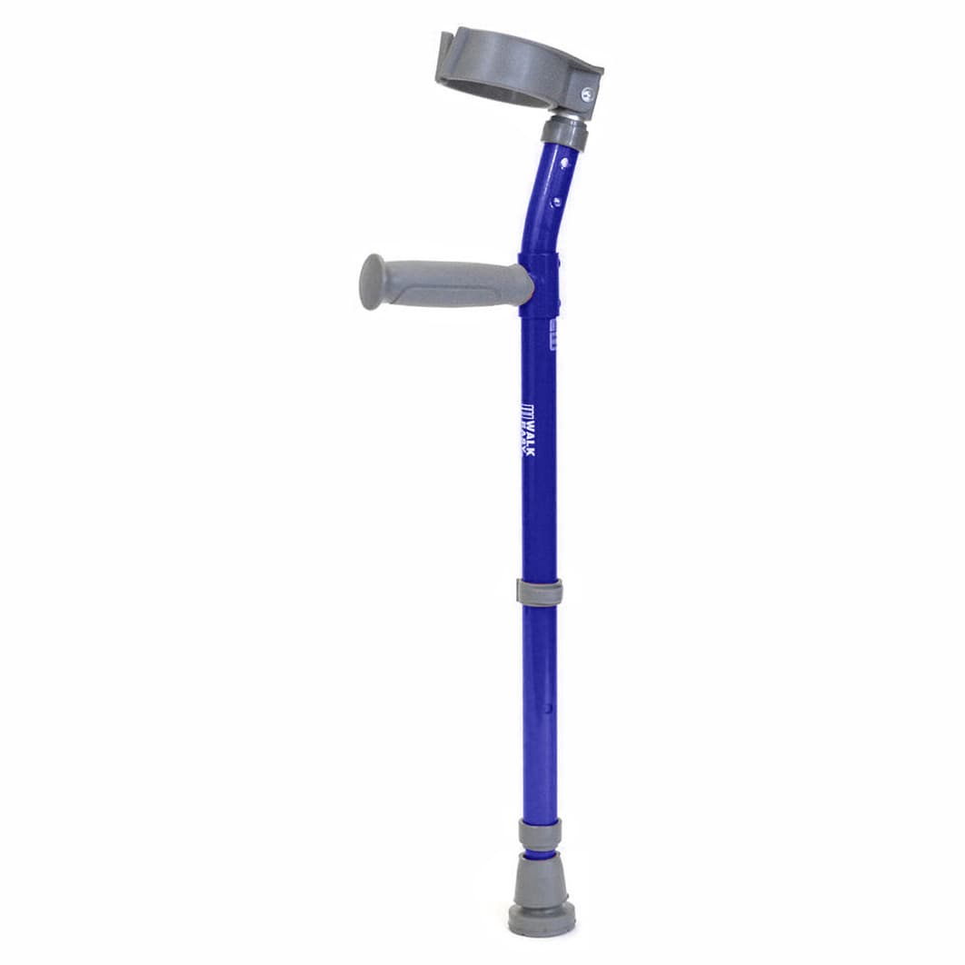 Walk Easy pediatric forearm height adjustable crutches with 3" full cuff (Pair) - Deep Blue - Image 1