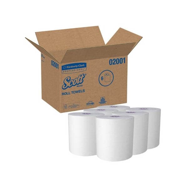 Scott Essential 1-Ply Paper Towel, White, 8 Inch x 950 Foot - Case of 6 - Image 1