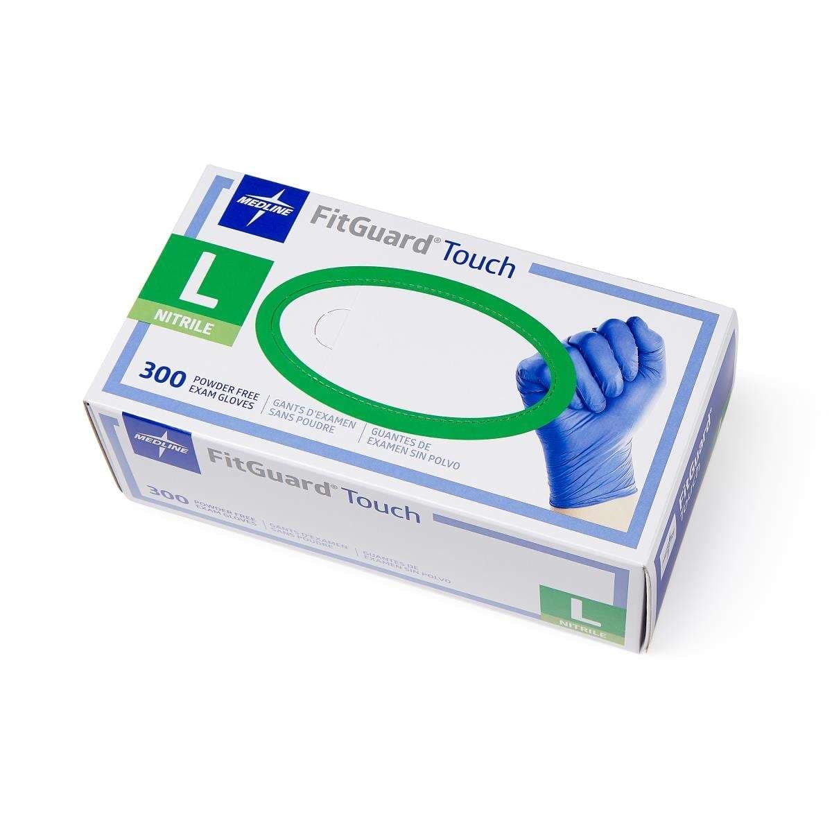 FitGuard Touch Powder-Free Exam Glove, Large - Box of 300 - Image 1