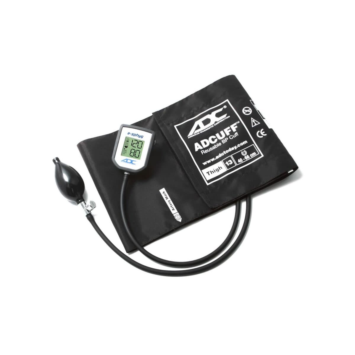 ADC e-sphyg Digital Pocket Aneroid Sphyg, Black, Thigh - Image 1
