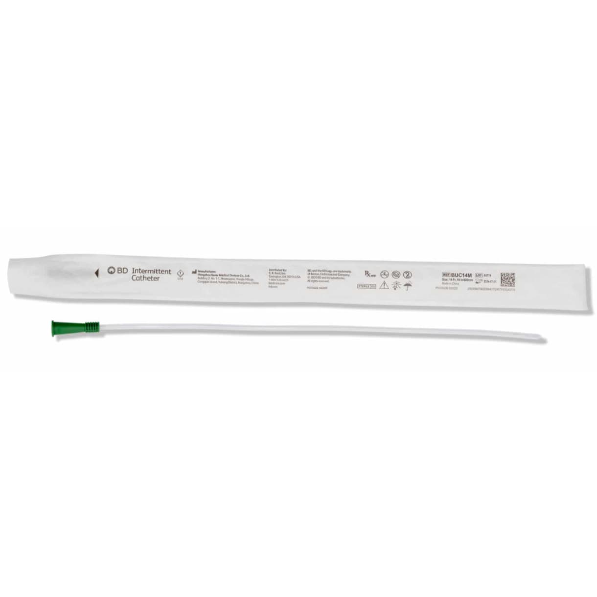BD Male Length Intermittent Catheter, 14 Fr, 16 Inch - Each - Image 1
