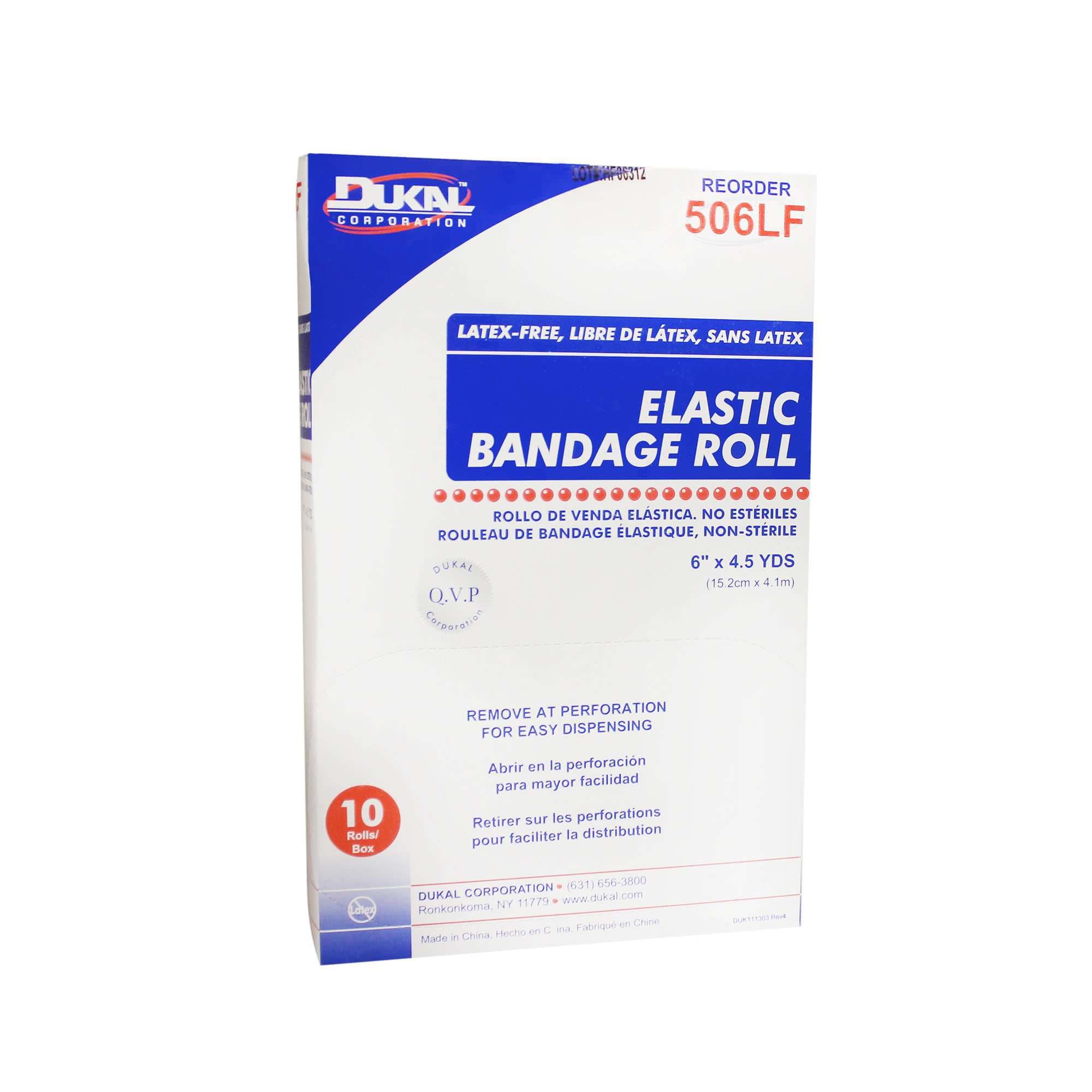 Dukal Elastic Bandage Roll, 6 Inch x 4-1/2 Yard - Case of 50 - Image 1