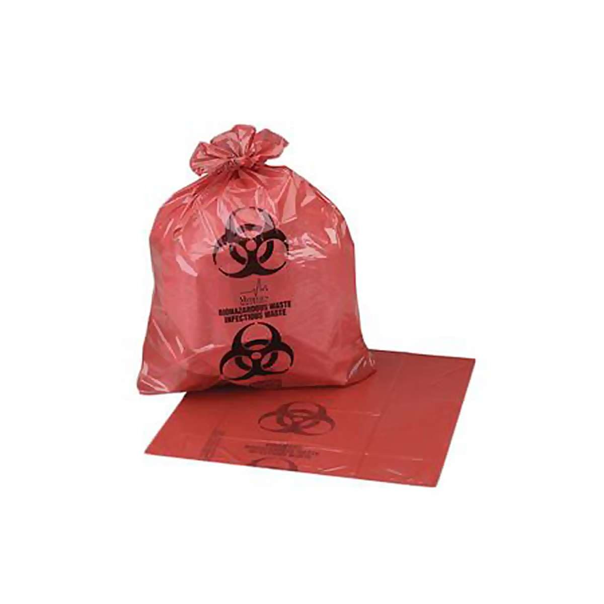 Medegen Medical Biohazardous Waste Bag, Thk 1.20mil, 33GL Capacity, 33" x 39" - Package of 25 - Image 1