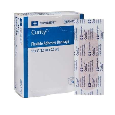 Curity Fabric Bandages, Flexible, 1 x 3 Inch - Case of 1200 - Image 1