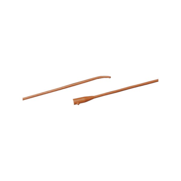 Bard Red Rubber Intermittent Catheters, Coude Tip, 18 Fr - Each - Image 1
