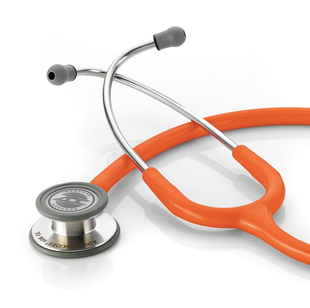 ADC Adscope Convertible Clinician Stethoscope, Orange - Image 1