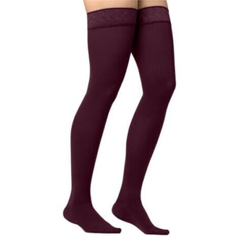Jobst Maternity Opaque Thigh High CT Compression Stockings, 20-30mmHg, Small, Cranberry - Pair - Image 1