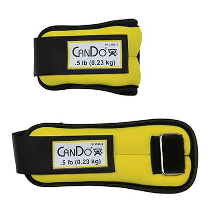 CanDo Weight Straps Set, 1 Lbs, Yellow - Pair - Image 1