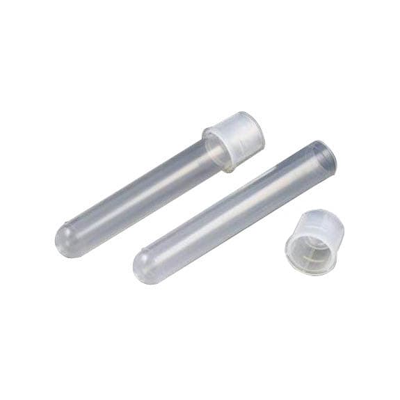 Globe Scientific Test Tube Plain Sterile Translucent Tube, 12 x 75 mm, 5 mL - Bag of 25 - Image 1