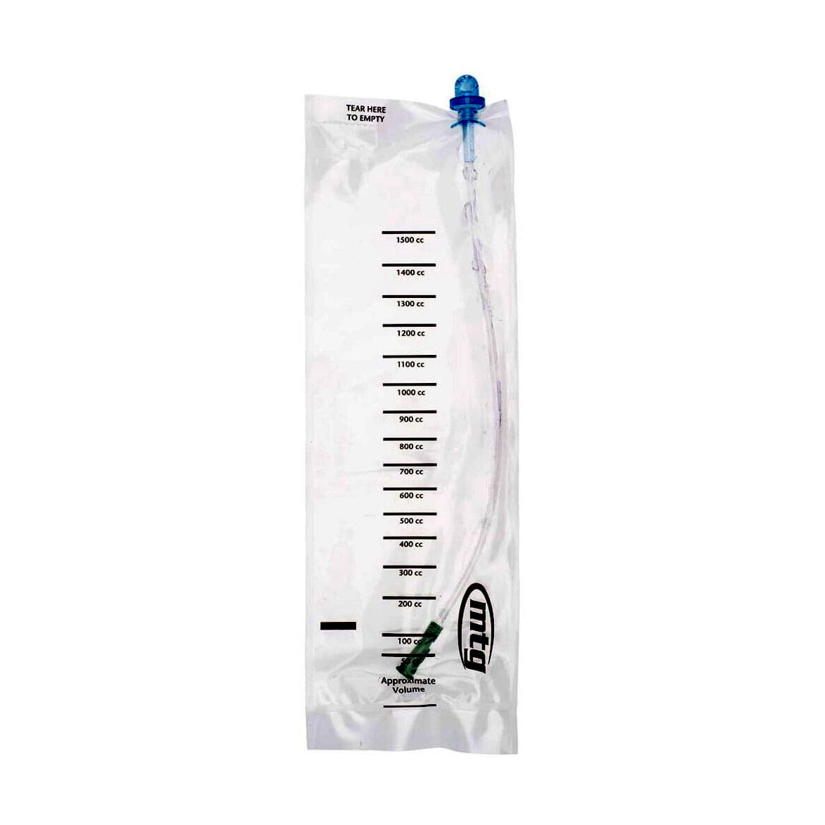MTG Jiffy Cath Closed System Catheter, 1500ml, Privacy Bag, 16Fr, 16" Length - Each - Image 1