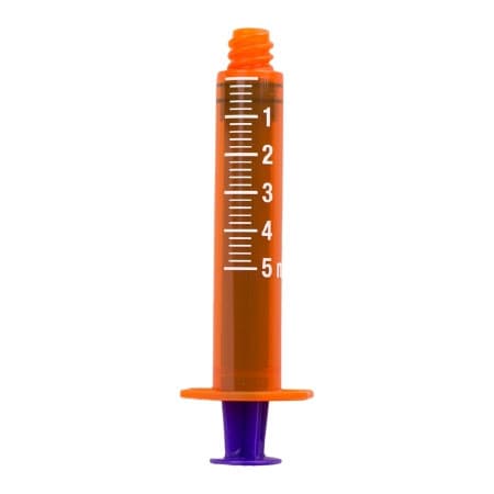 Vesco Oral Medication Syringe, Amber Barrel, 5 ml - Box of 250 - Image 1