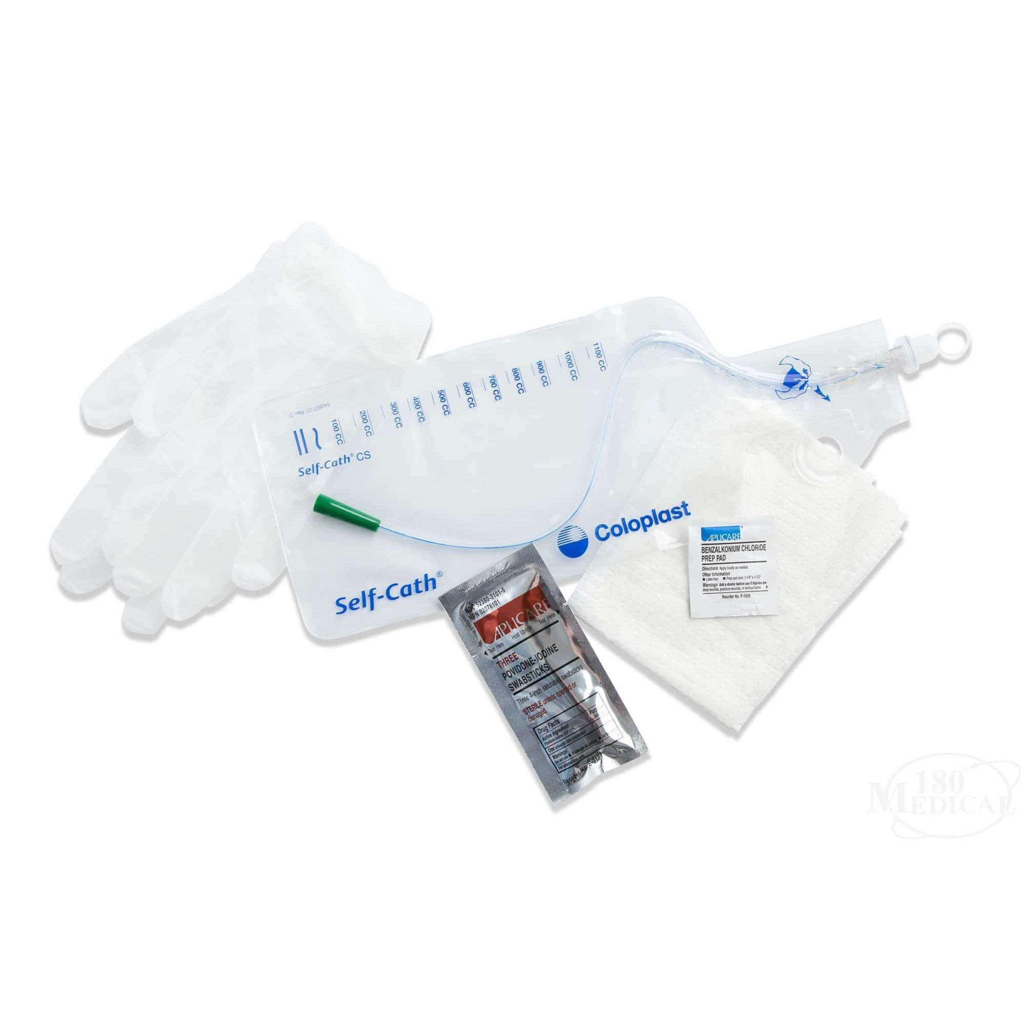 Self-Cath Tapered Coude Tip Closed System Catheter with Insertion Supplies, 14 Fr, 16" - Box of 50 - Image 1