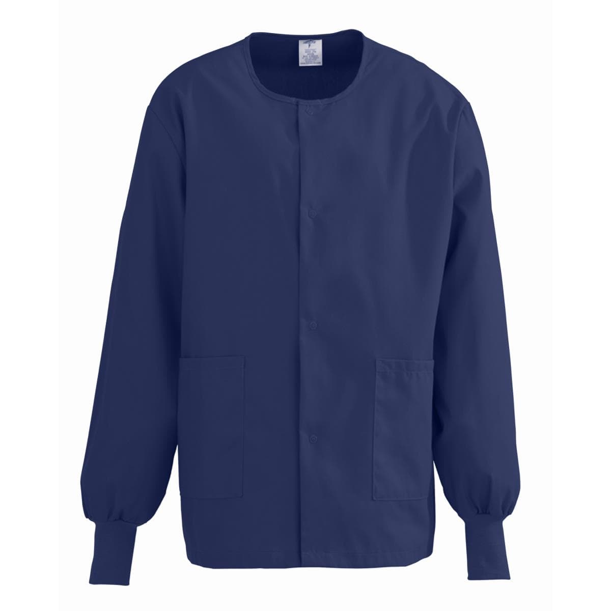Medline Comfortease Unisex Crew-neck Warm-up Jacket, Midnight Blue, 4XLarge - Image 1
