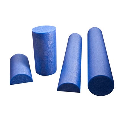 CanDo PE Foam Roller, Blue, 6" x 36", Half-Round - Case of 24 - Image 1