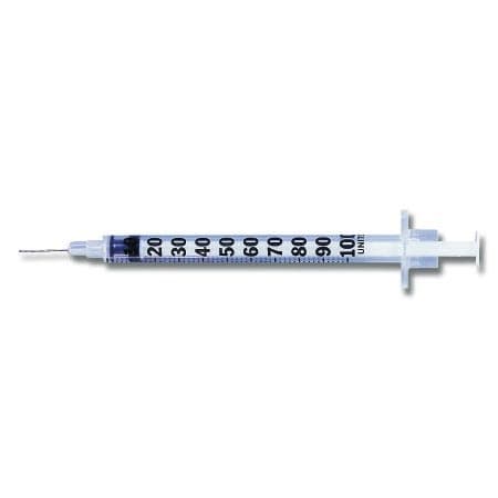 BD Lo-Dose Micro-Fine Plastic Insulin Syringe with Needle - Box of 100 - Image 1
