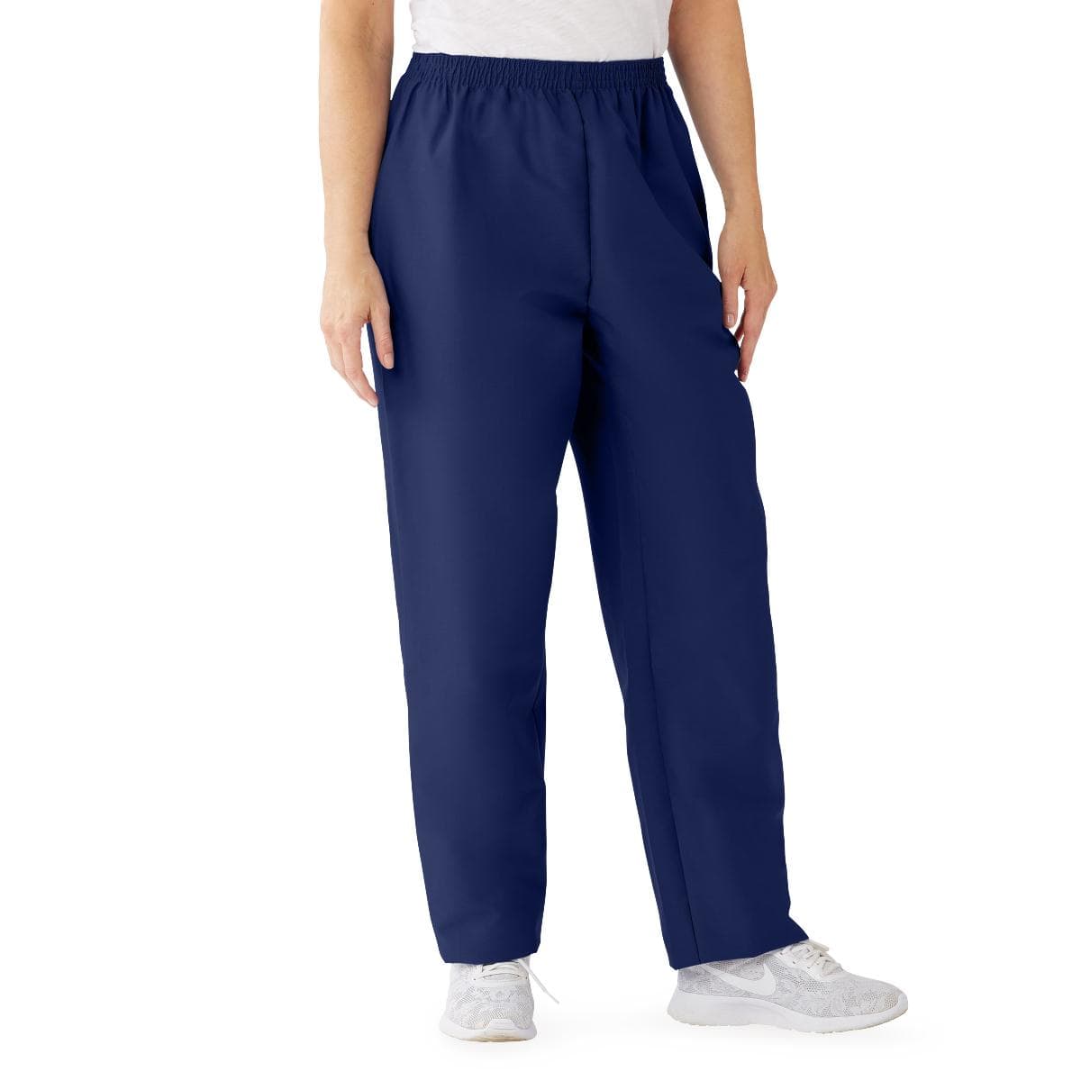 Medline Comfortease Women's Elastic Waist Scrub Pant, Midnight Blue, Extra Large - Image 1