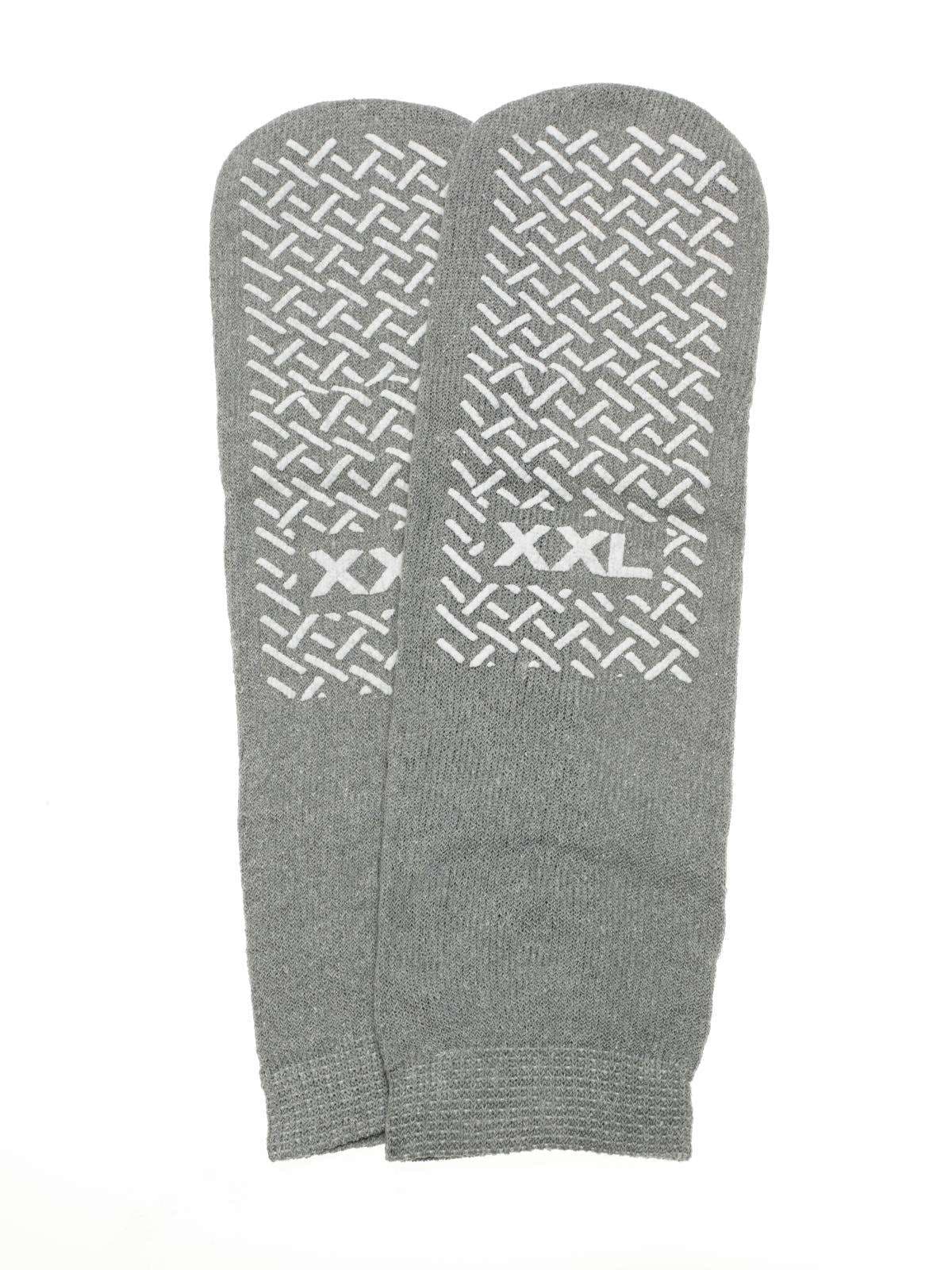 Medline Single-Tread Slipper Socks, Gray, Size 2XL - Case of 48 - Image 1