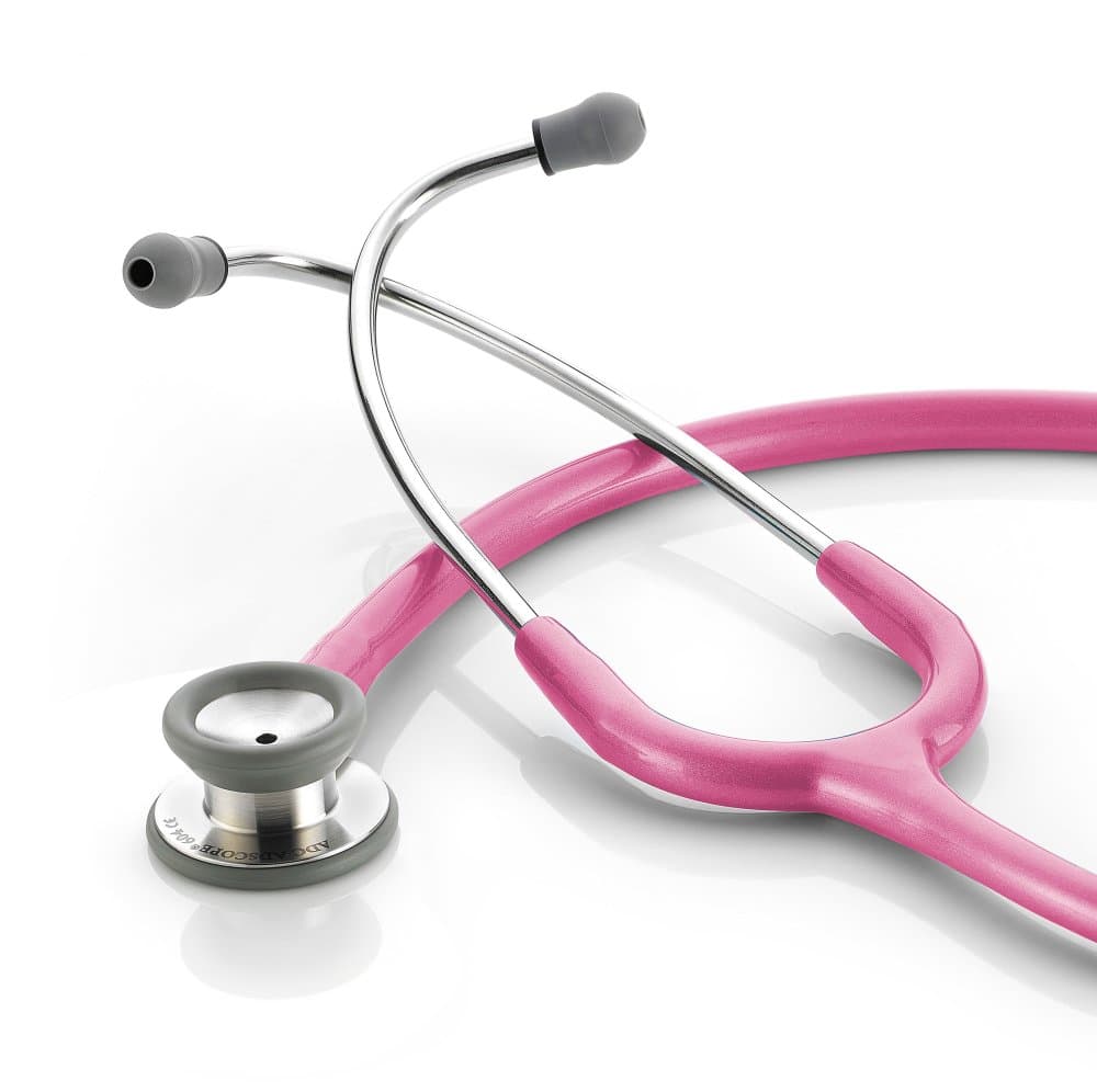 ADC Adscope Pediatric Clinician Stethoscope, Metallic Raspberry - Image 1
