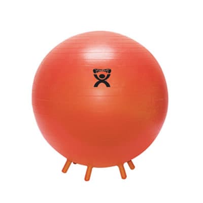 CanDo Exercise Ball with Stability Feet, Orange, 22" (55 cm) - Image 1