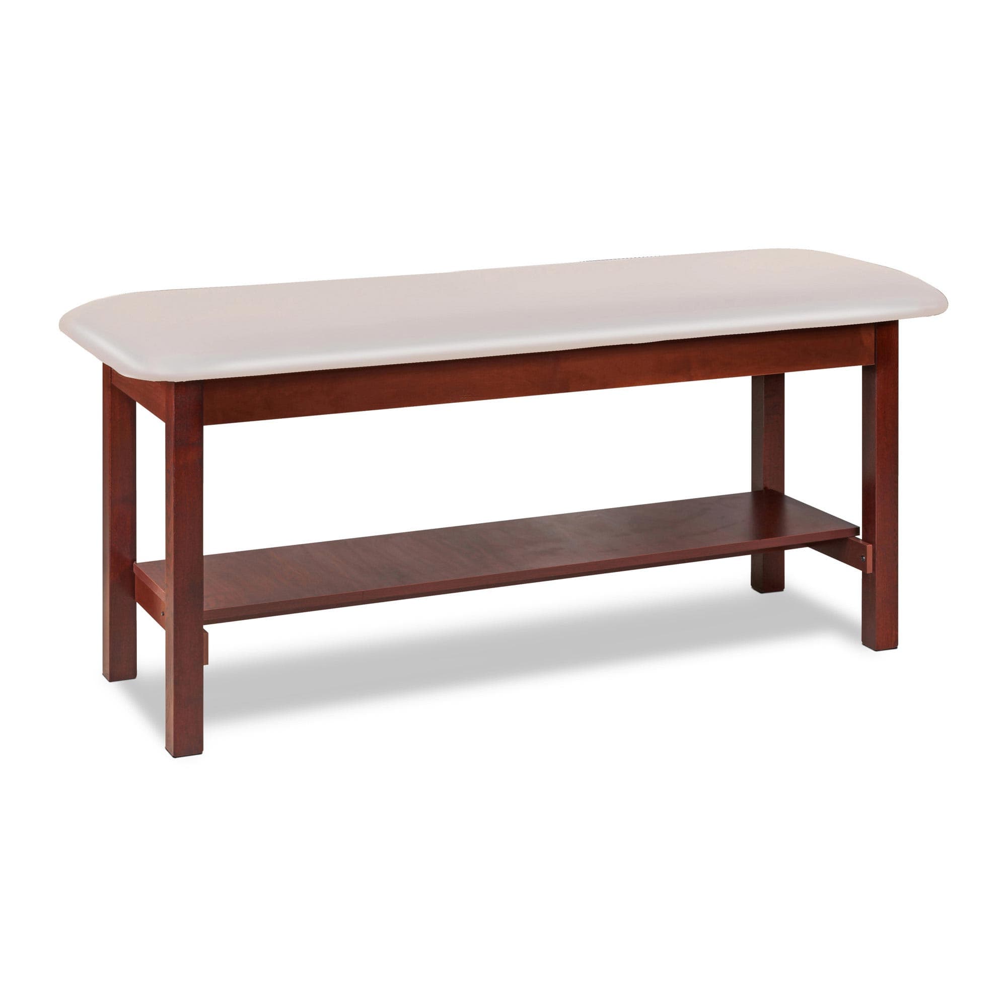 Clinton flat top classic series straight line treatment table with full shelf - Image 2
