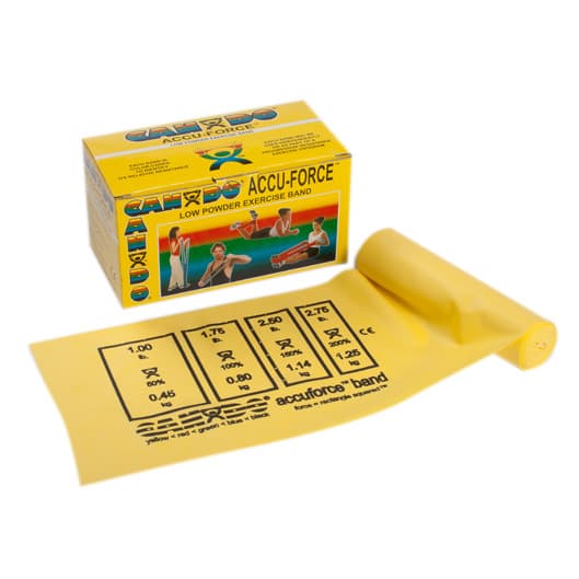 CanDo AccuForce Exercise Band, 6 yard, Yellow, Extra Light - Image 1