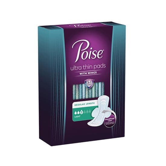 Poise Ultra Thin Light Wing Pad - Package of 66 - Image 1