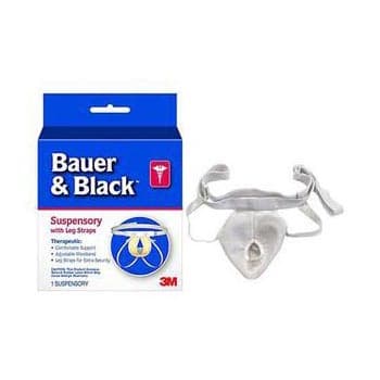 3M Bauer & Black Scrotal Support Suspensory with Leg Straps, Medium - Image 1