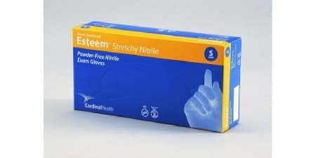 Cardinal Health Esteem Stretchy Nitrile Exam Gloves, Medium - Box of 150 - Image 1