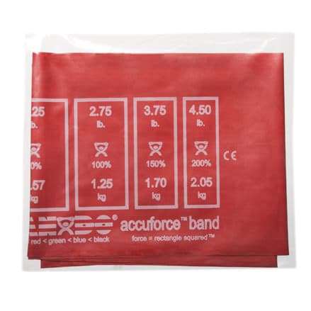 CanDo AccuForce Exercise Band, 4 Feet exerciser, Red, Light - Image 1