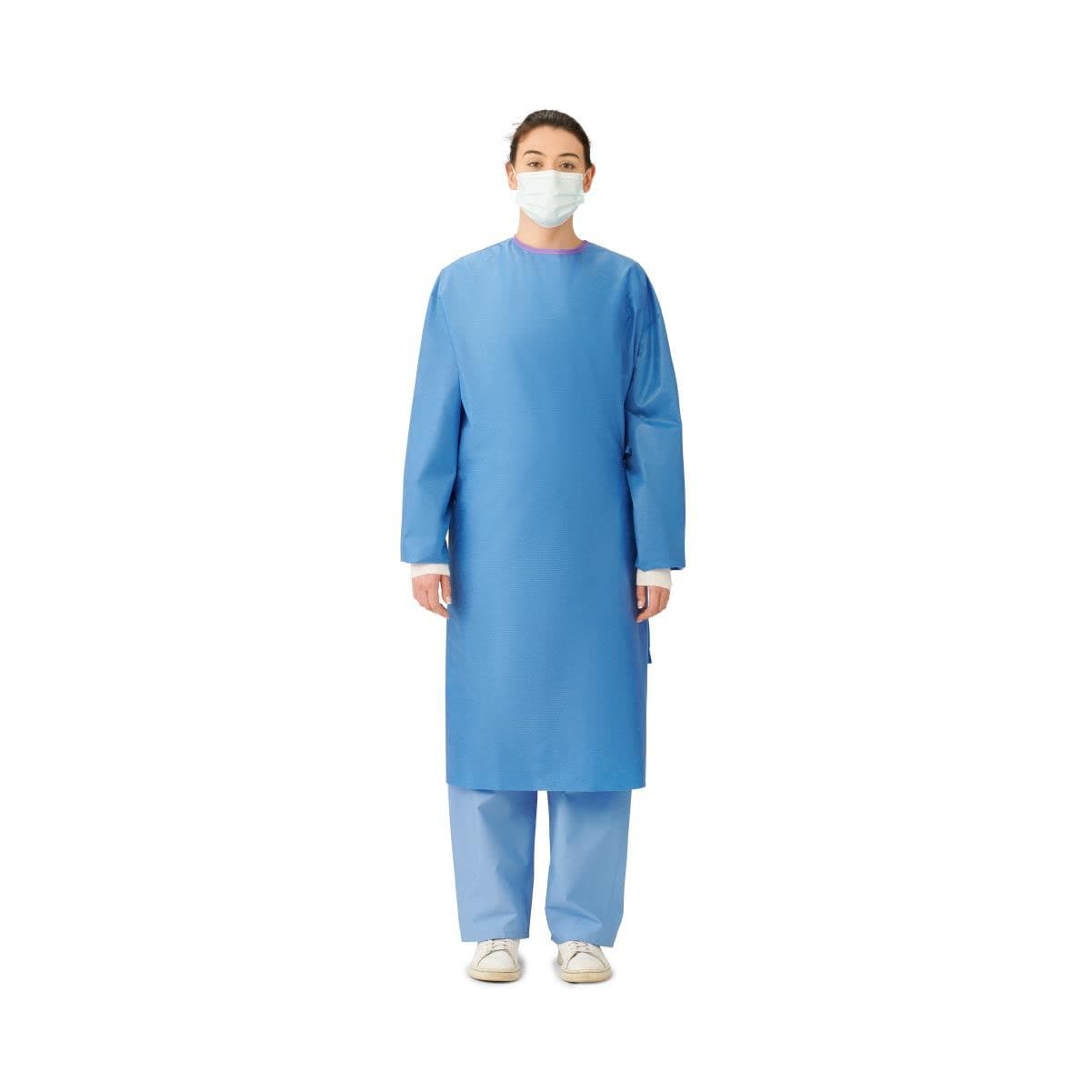 Medline Aurora Nonreinforced Gown with Set-In Sleeves, Size L - Image 1