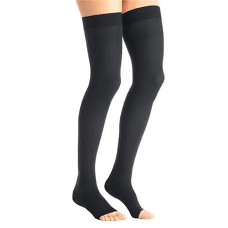 Jobst Maternity Opaque Thigh High OT Compression Stockings, 20-30mmHg, XLarge, Anthracite - Pair - Image 1