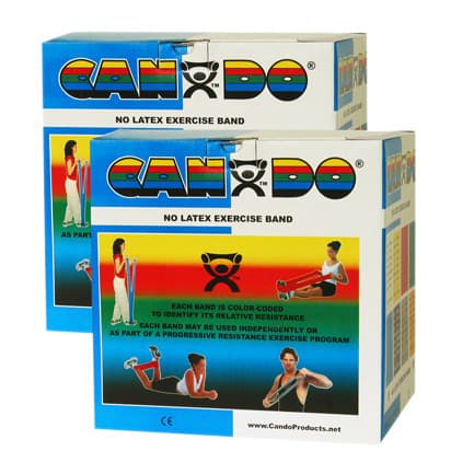 CanDo Latex Free Exercise Band, 100 yard (2 x 50 yard Rolls), Blue, Heavy - Image 1