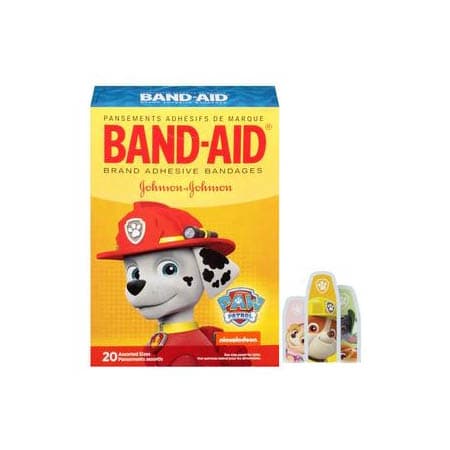 Johnson and Johnson Band-Aid Decorative Adhesive Bandage, Paw Patrol, Assorted - Box of 20 - Image 1