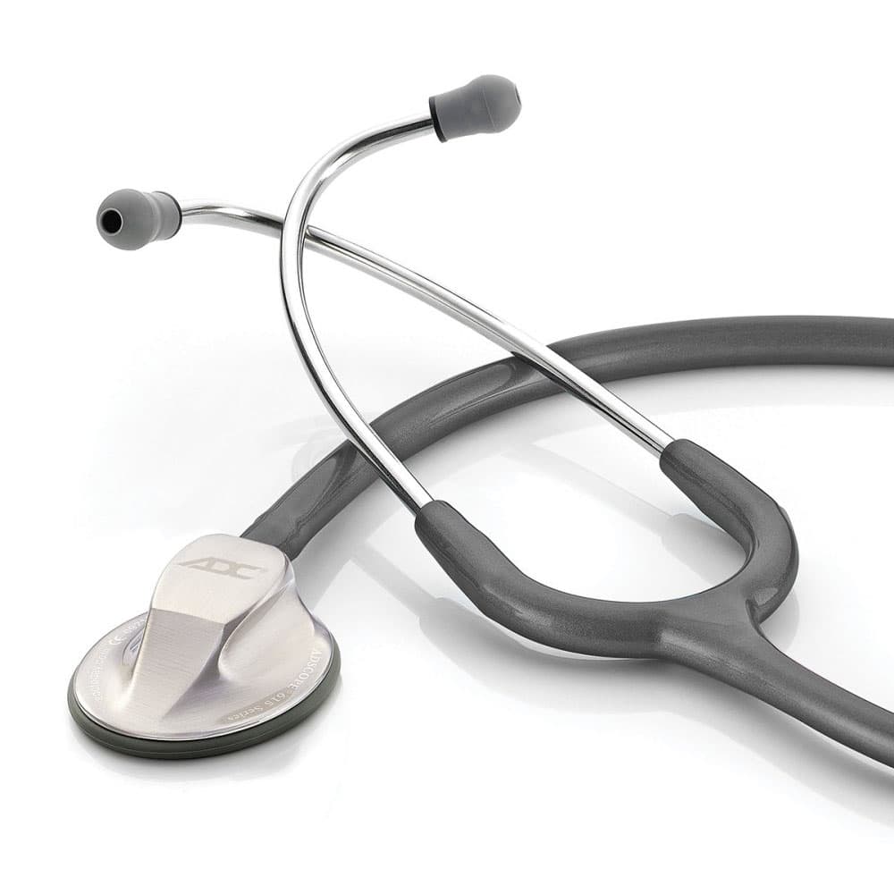 ADC Adscope Platinum Clinician Stethoscope, Metallic Gray - Image 1