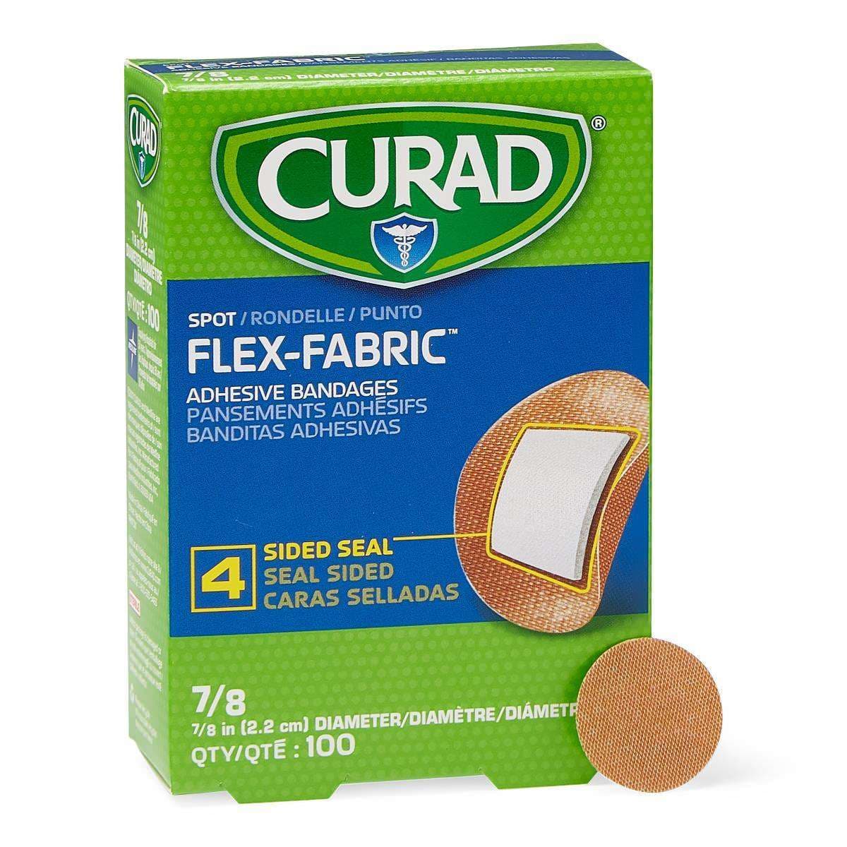 Medline Curad Flex Fabric Adhesive Bandage, 0.87 Inch - Box of 100 - Image 1