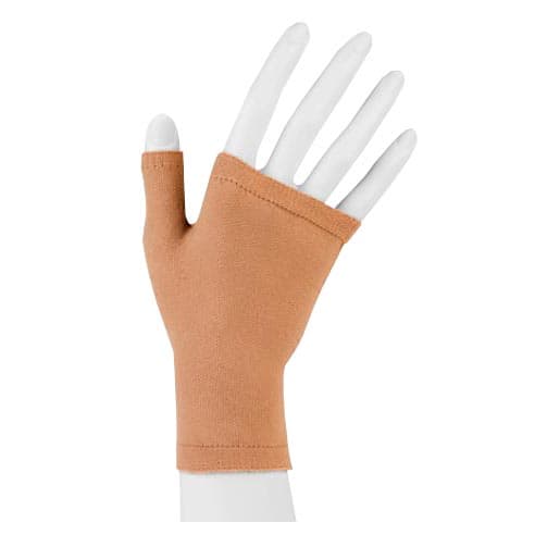 Juzo Seamless Gauntlet with Thumb Stub, 20-30mmHg, Beige, Small - Image 1