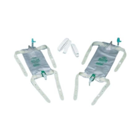 Bard Dispoz-A-Bag Urinary Leg Bag with Flip-Flo Valve, 32 oz - Box of 4 - Image 1