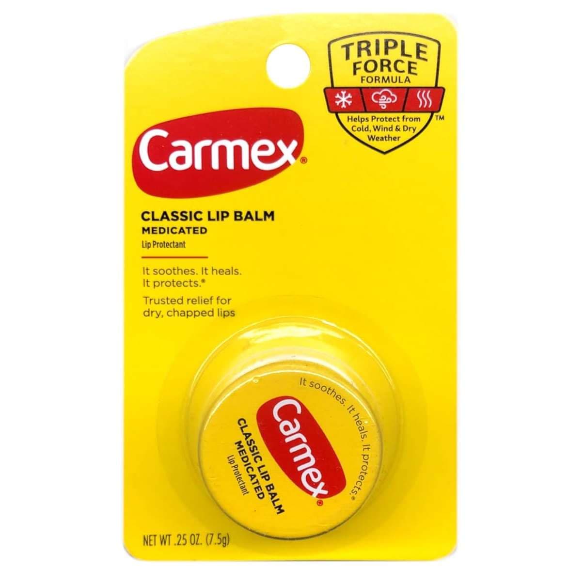 Carmex Lip Balm Original Flavor, Jar, 0.25 oz - Carton of 12 - Image 1