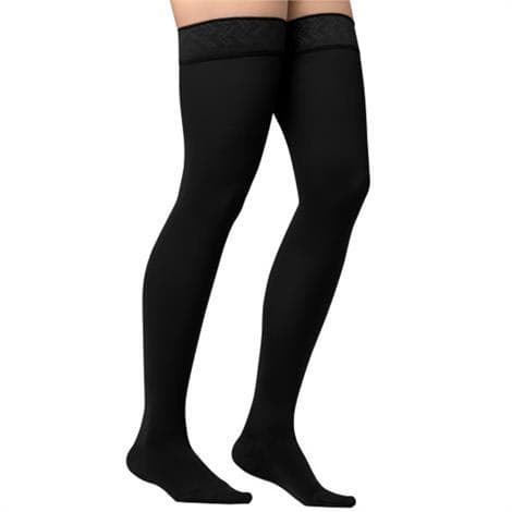 Jobst Maternity Opaque Thigh High CT Compression Stockings, 15-20mmHg, Small, Black - Pair - Image 1