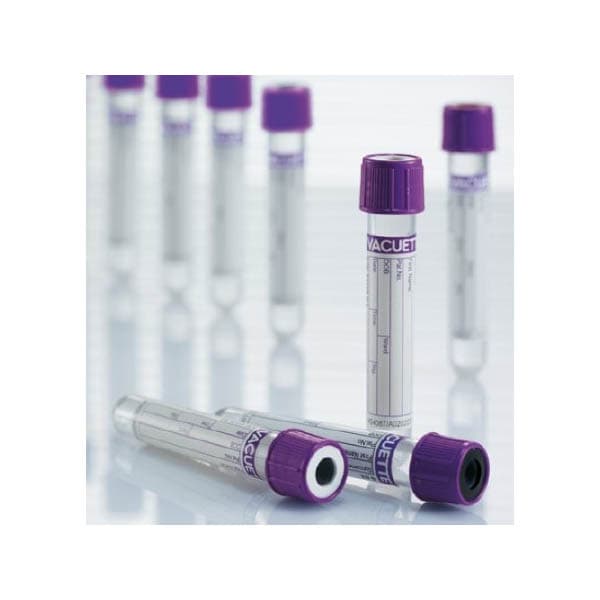 Vacuette Venous Blood Collection Tube, Lavender, 2 mL - Case of 1200 - Image 1