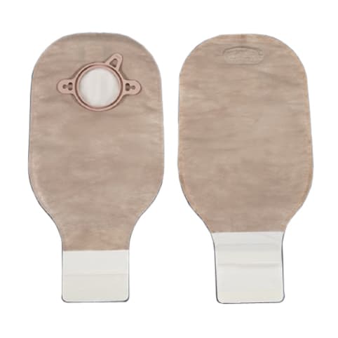 New Image 2-Piece Drainable Ostomy Pouch with Clamp Closure, Transparent, 1-3/4 Inch - Box of 10 - Image 1