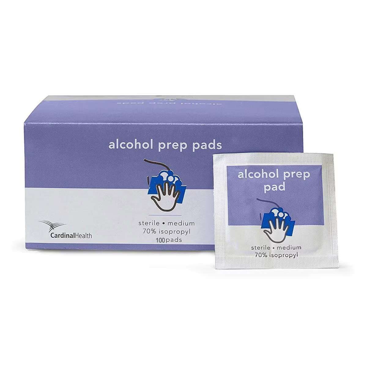 Cardinal Health Sterile Alcohol Wipe, 2-Ply, Medium - Carton of 100 - Image 1